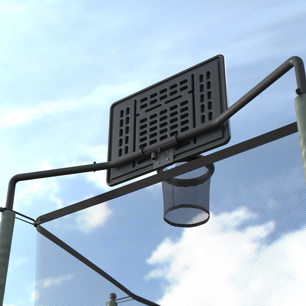 Acon basketkorg för rektangulär studsmatta.