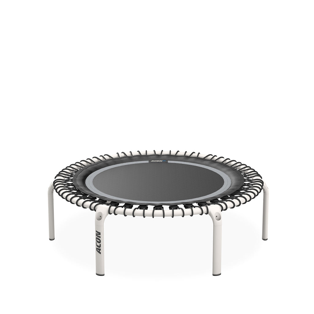 Vit ACON FIT 1,12m rund studsmatta med vit bas