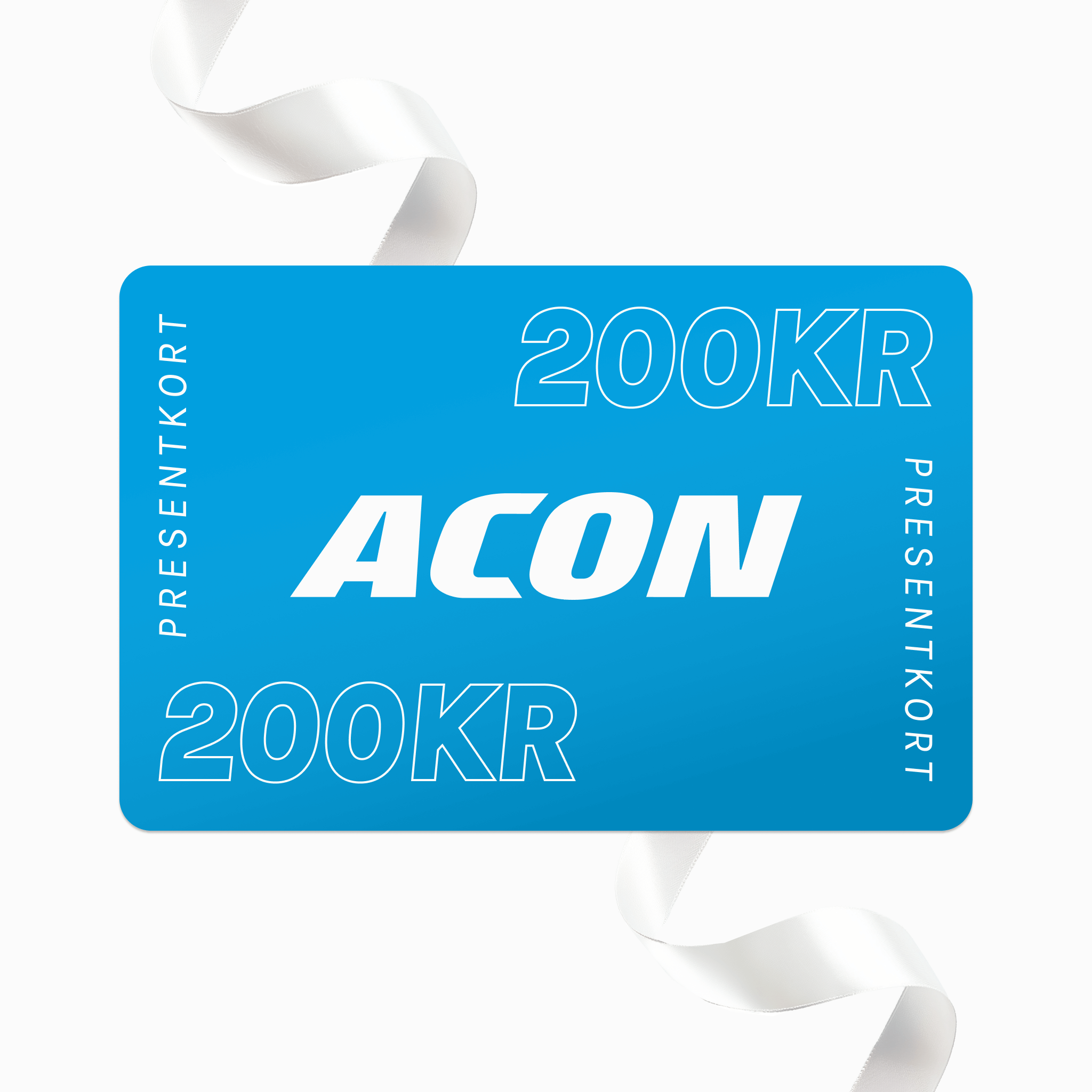 Acon presentkort 200 kronor.