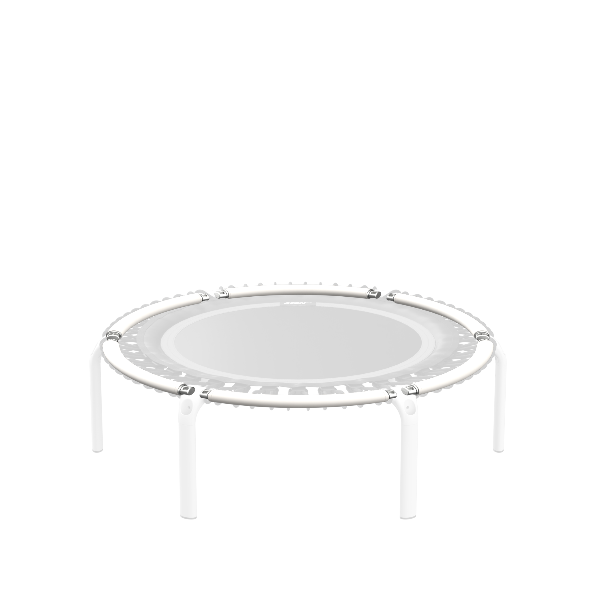 ACON FIT Round Trampolin med vita ramrör