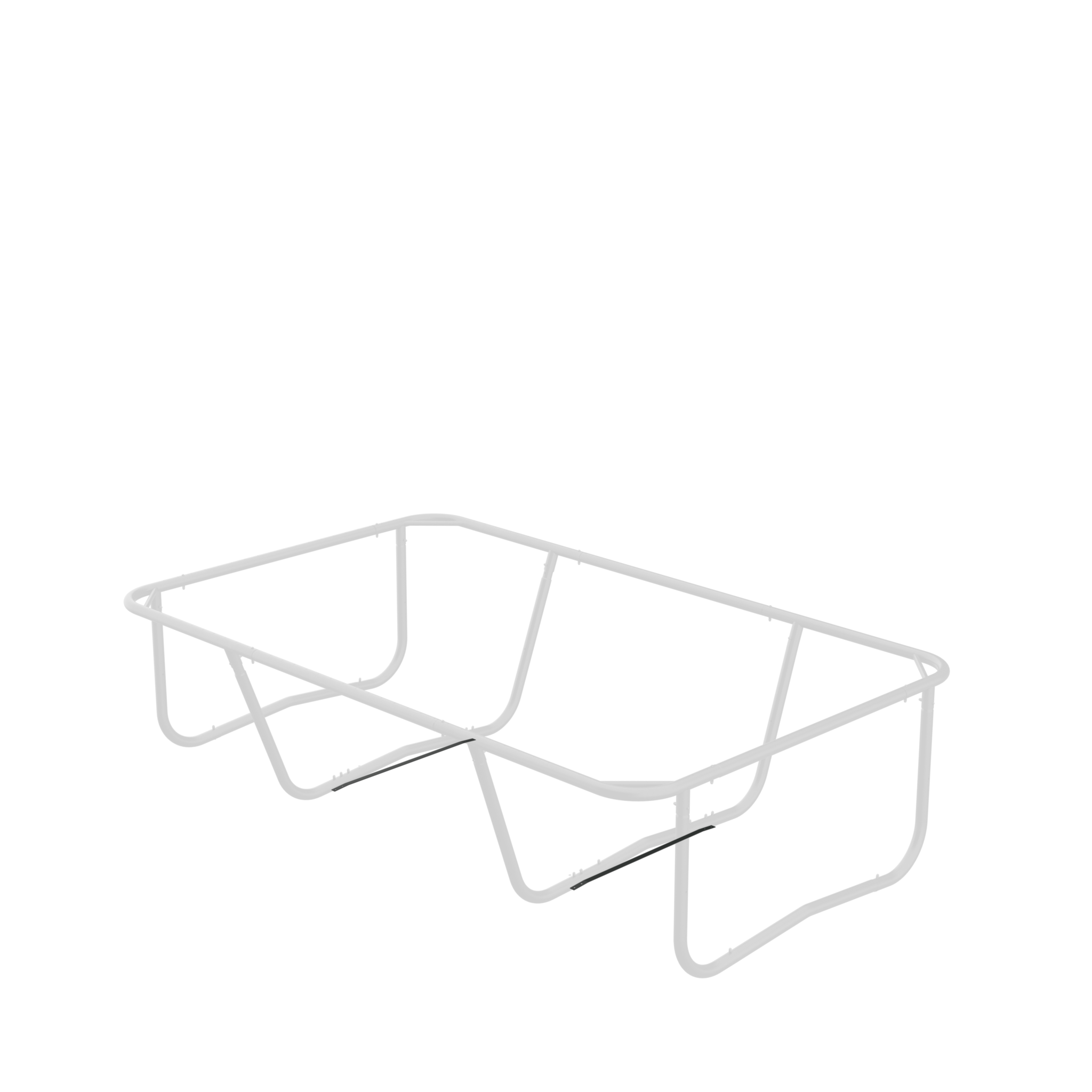 Bild som visar stålplattorna för mitten av benet på ACON Air 13 Sport HD Trampolin.