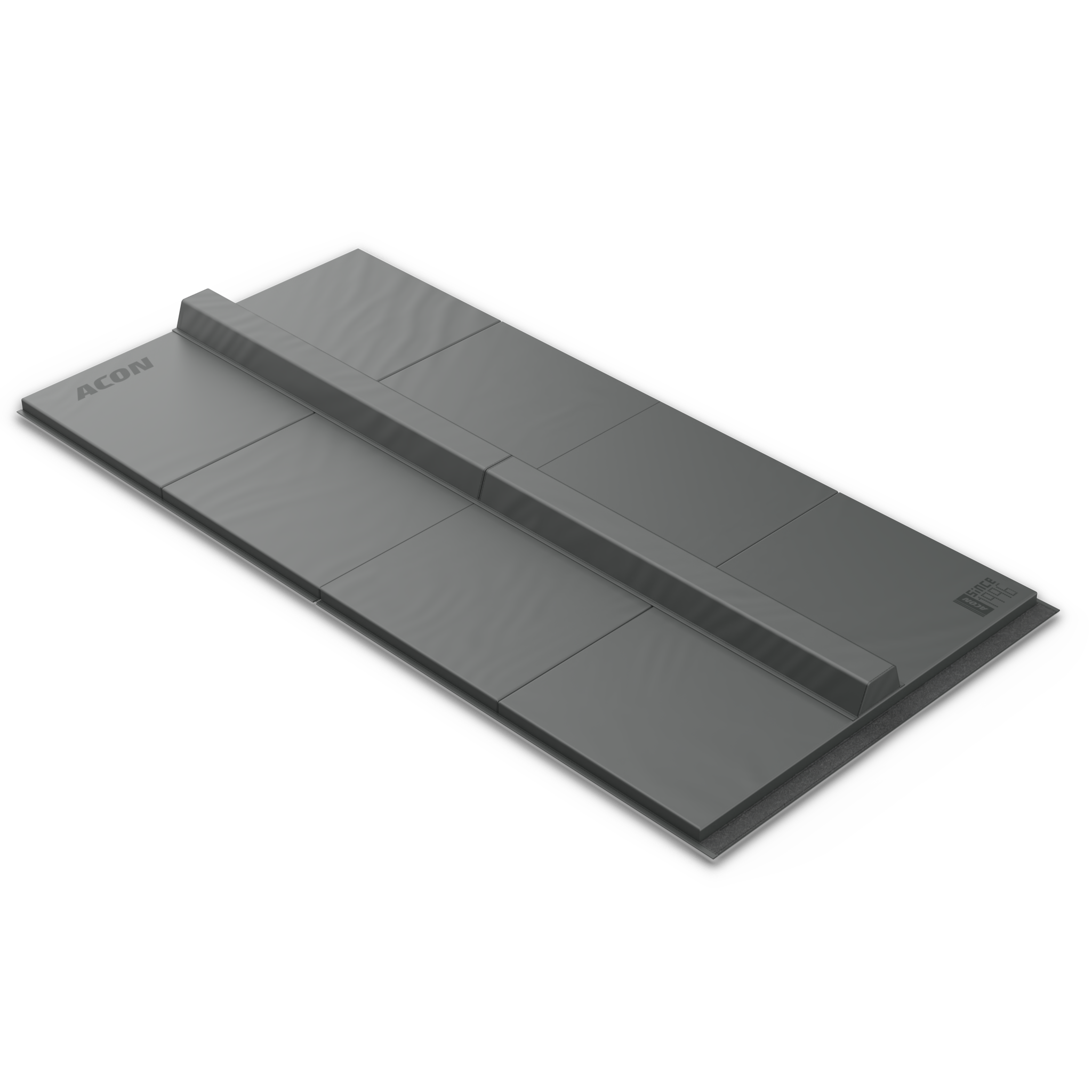 Produktbild av Acons gymnastikset, Black Edition. Visar Acons balansbom Black Edition och Acons gymnastikmatta Black Edition.